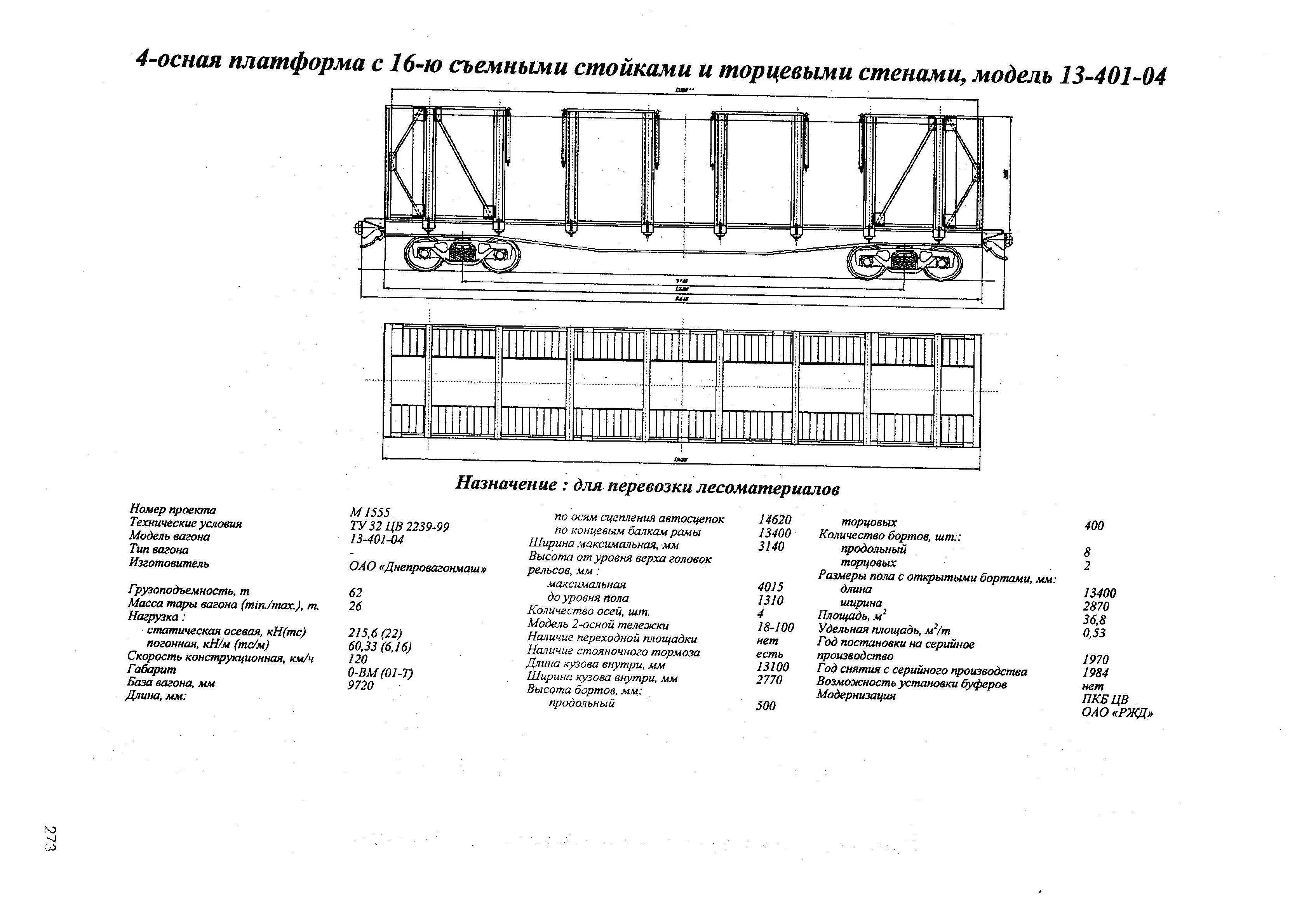 Платформа модели 13-401 технические характеристики